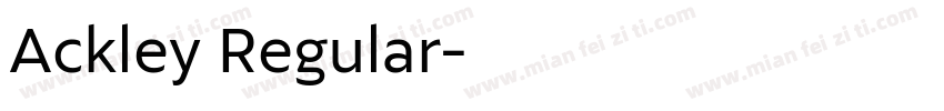 Ackley Regular字体转换